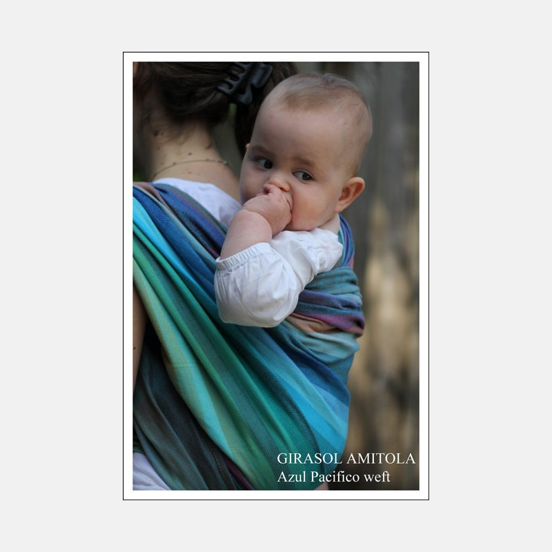 Solnce Girasol Amitola Azul Pacifico size 4 | Luxury Woven Wrap