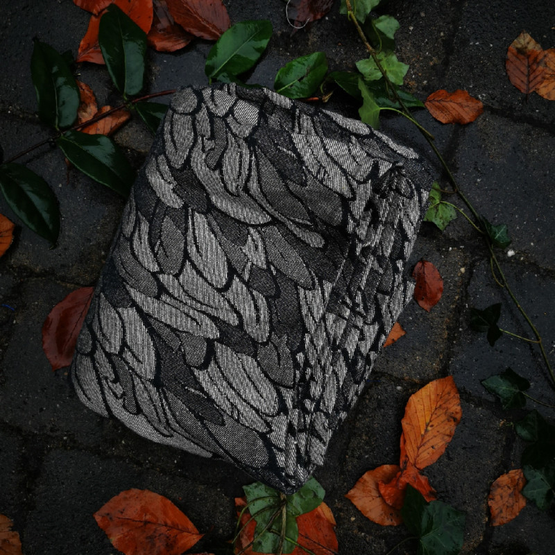 Solnce Angel Wings Black Wool | Luxury Woven Wrap