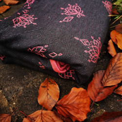 Solnce Lotus Pink and Grey | Luxury Woven Wrap