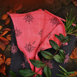 Solnce Lotus Pink and Grey | Luxury Woven Wrap