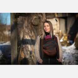 Solnce Genesis Dragonfly in Amber | Luxury Woven Wrap