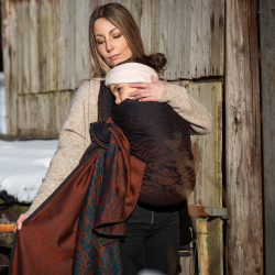 Solnce Genesis Dragonfly in Amber | Luxury Woven Wrap