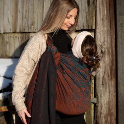 Solnce Genesis Dragonfly in Amber | Luxury Woven Wrap