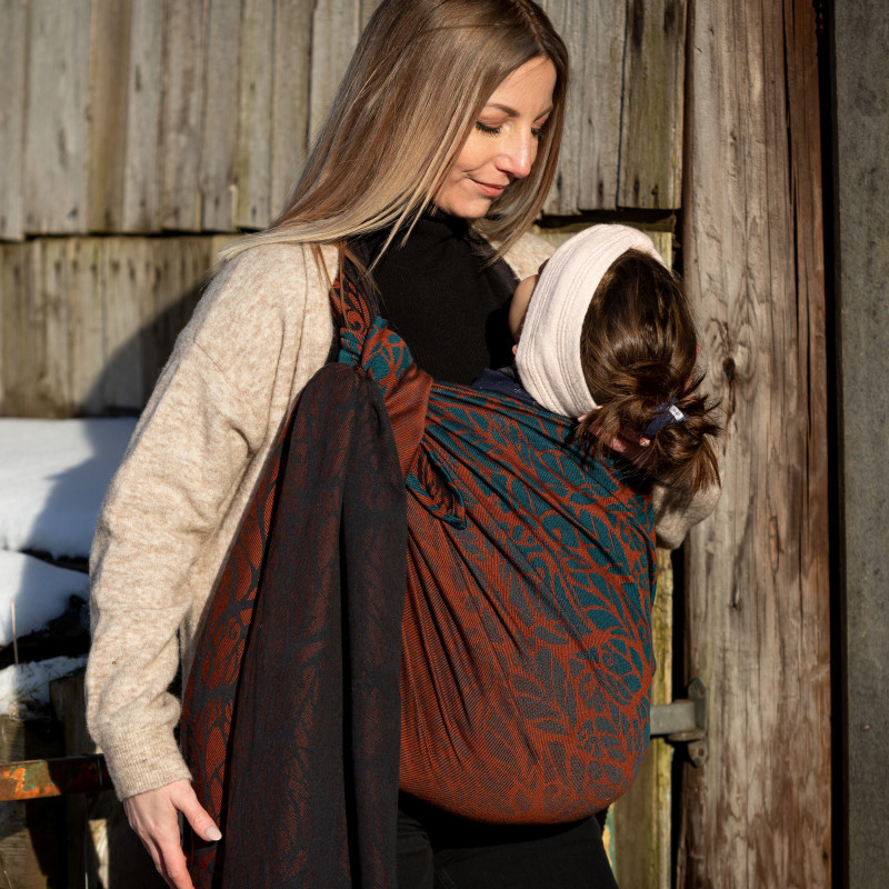 Solnce Genesis Dragonfly in Amber | Luxury Woven Wrap