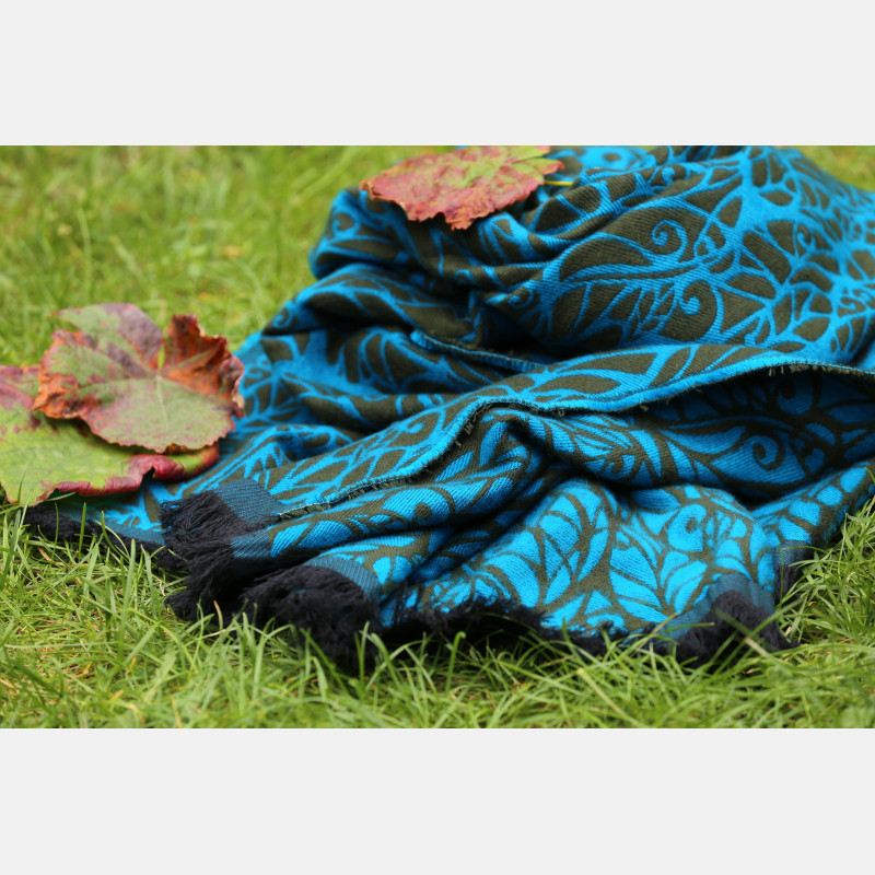 Solnce Genesis Blanket Iris & Olives | Luxury Woven Wrap