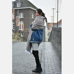 Solnce Jaguar Shawl Cocoa & Cookies | Luxury Woven Wrap