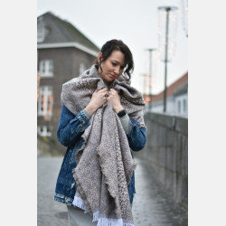 Solnce Jaguar Shawl Cocoa & Cookies | Luxury Woven Wrap