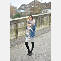 Solnce Jaguar Shawl Cocoa & Cookies | Luxury Woven Wrap