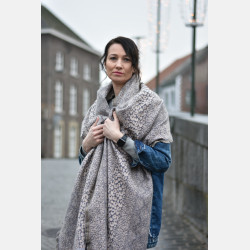 Solnce Jaguar Shawl Cocoa & Cookies | Luxury Woven Wrap
