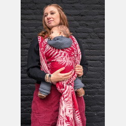 Solnce Fern Romance in Red | Luxury Woven Wrap