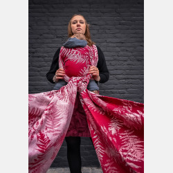 Solnce Fern Romance in Red | Luxury Woven Wrap