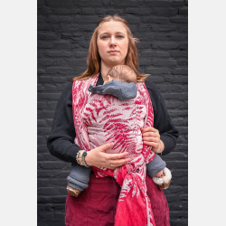 Solnce Fern Romance in Red | Luxury Woven Wrap
