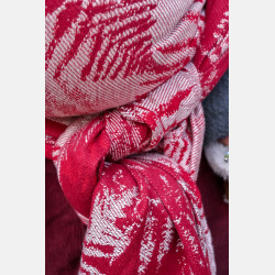 Solnce Fern Romance in Red | Luxury Woven Wrap