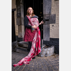 Solnce Fern Romance in Red | Luxury Woven Wrap