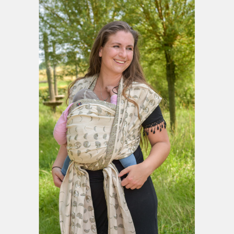 Solnce Moons Mossy Jade | Luxury Woven Wrap