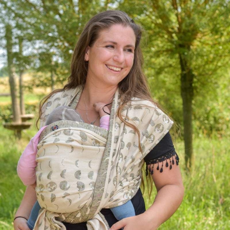 Solnce Moons Mossy Jade | Luxury Woven Wrap