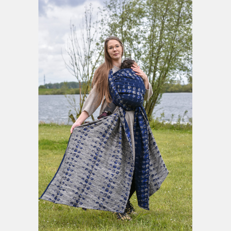 Solnce Moons Celestial Sapphire | Luxury Woven Wrap