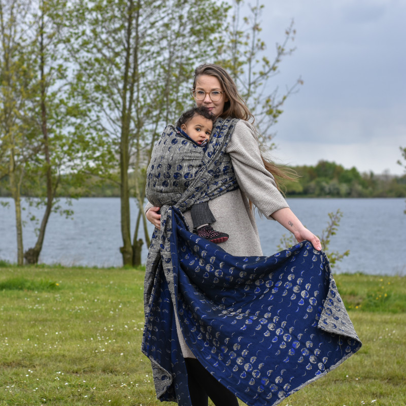 Solnce Moons Celestial Sapphire | Luxury Woven Wrap