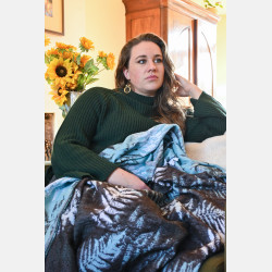 Solnce Fern Blanket Gardeners and Astronomers | Luxury Woven Wrap
