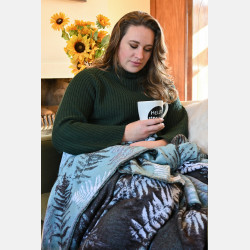 Solnce Fern Blanket Gardeners and Astronomers | Luxury Woven Wrap